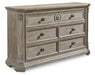 Arch Salvage 6 Drawer Grayson Dresser in Parchment image