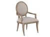 Furniture Architrave Oval Arm Chair in Rustic Pine (Set of 2) image