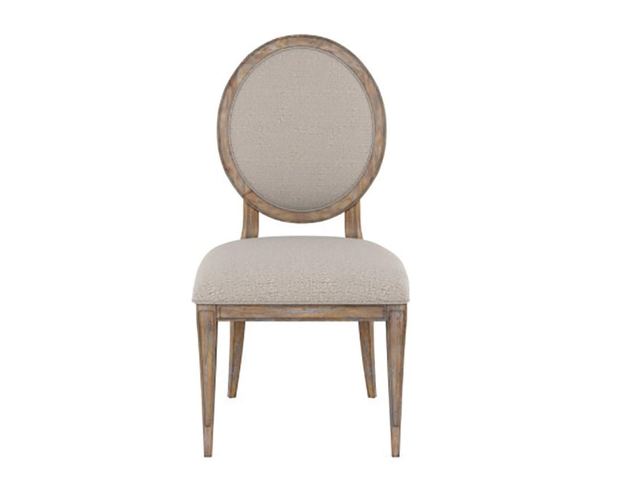 Furniture Architrave Oval Side Chair in Rustic Pine (Set of 2)