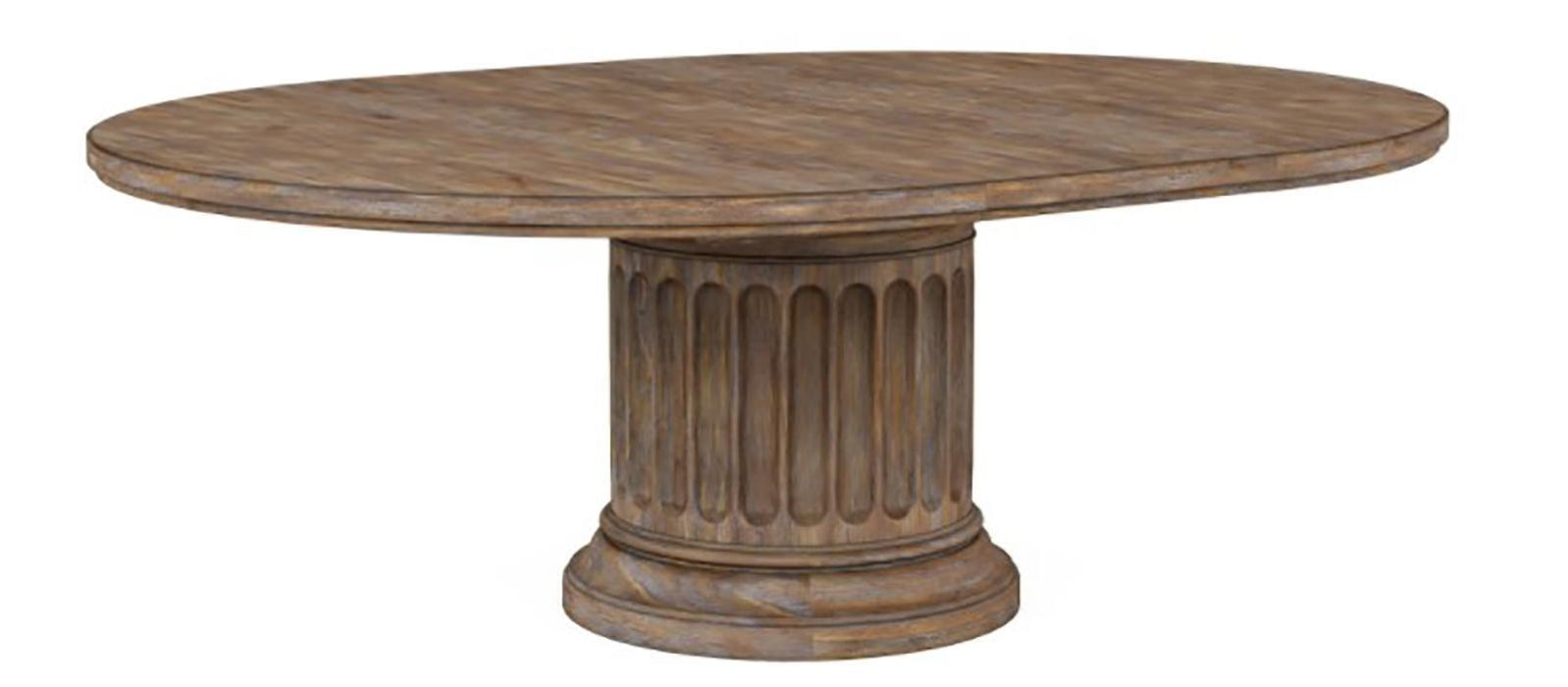 Furniture Architrave Round Dining Table in Rustic Pine