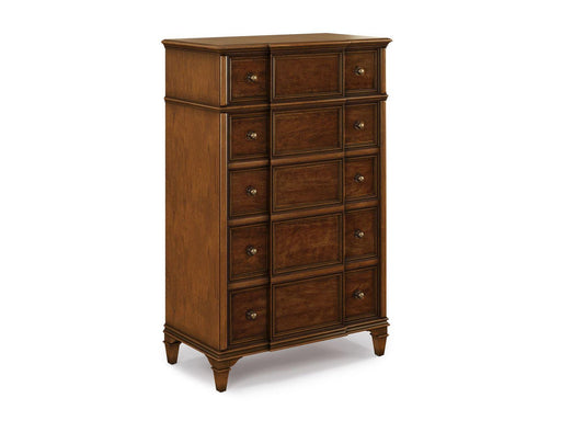 Furniture Newel Drawer Chest in Medium Cherry image