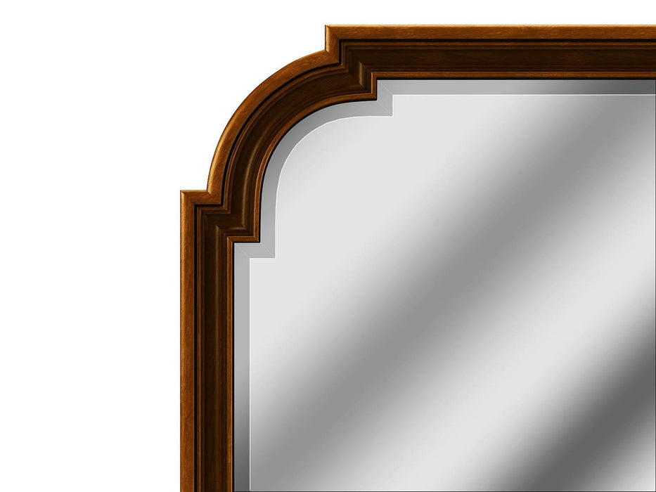 Furniture Newel Mirror in Medium Cherry