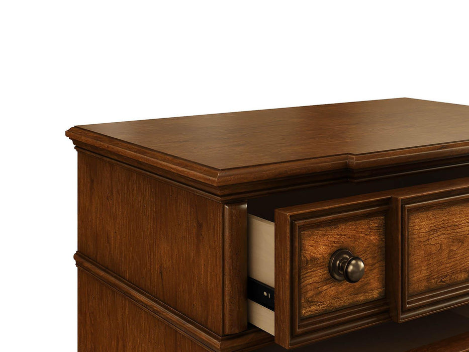 Furniture Newel Night Chest in Medium Cherry