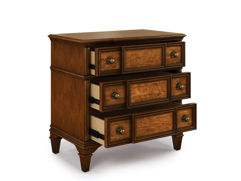 Furniture Newel Night Chest in Medium Cherry