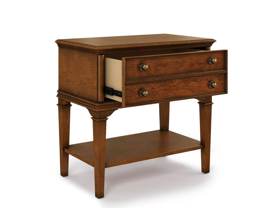 Furniture Newel Nightstand in Medium Cherry