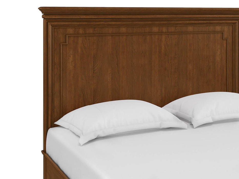 Furniture Newel California King Panel Bed in Medium Cherry