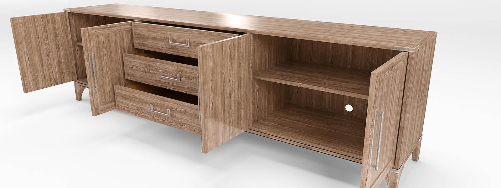 Furniture Passage Entertainment Cabinet in Light Oak