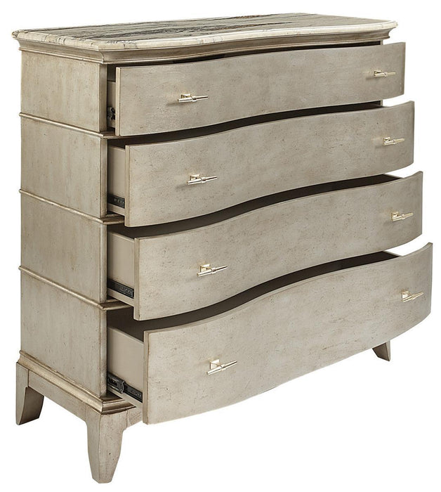 Starlite 4 Drawer Media Chest in Silver