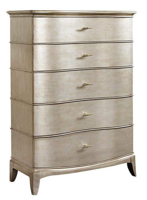 Starlite 5 Drawer Chest in Silver