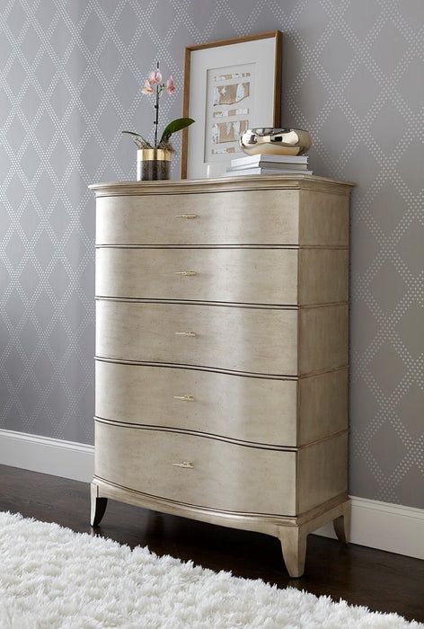 Starlite 5 Drawer Chest in Silver