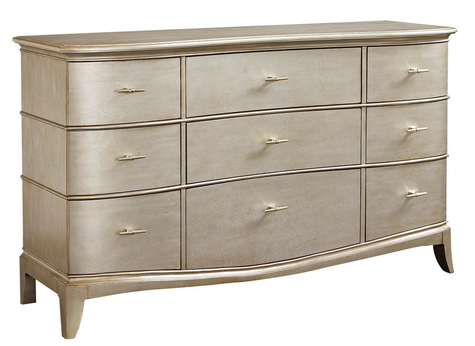 Starlite 9 Drawer Dresser in Silver