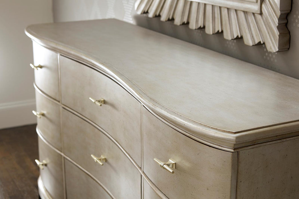 Starlite 9 Drawer Dresser in Silver