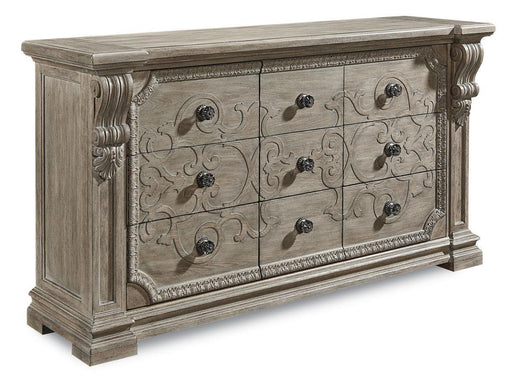 Arch Salvage 9 Drawer Wren Dresser in Parchment image