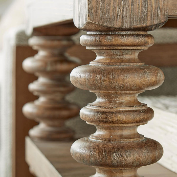 Furniture Architrave End Table in Rustic Pine