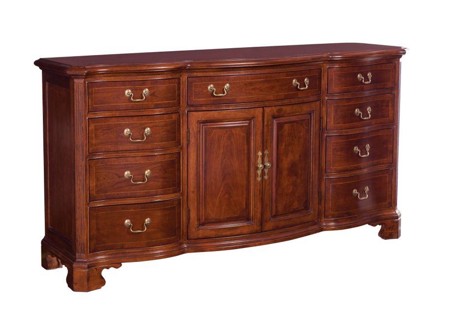 American Drew Cherry Grove Door Triple Dresser in Cherry