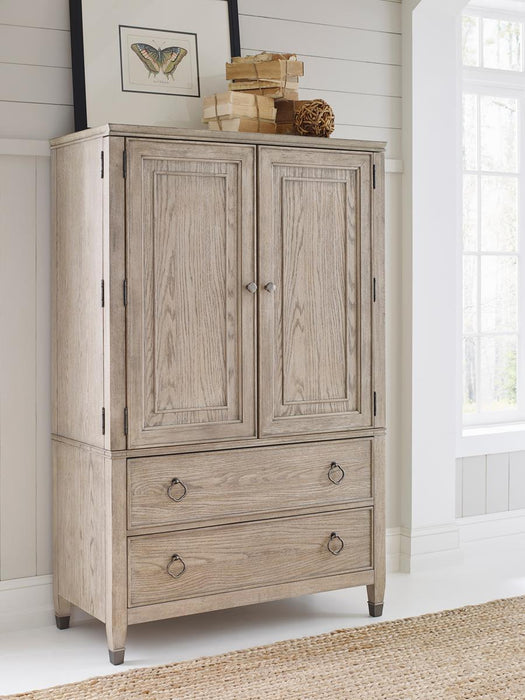 American Drew Vista Easton Door Chest in White Oak