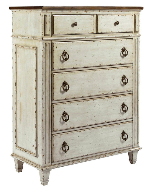 American Drew Southbury 5 Drawer Chest in Fossil and Parchment image