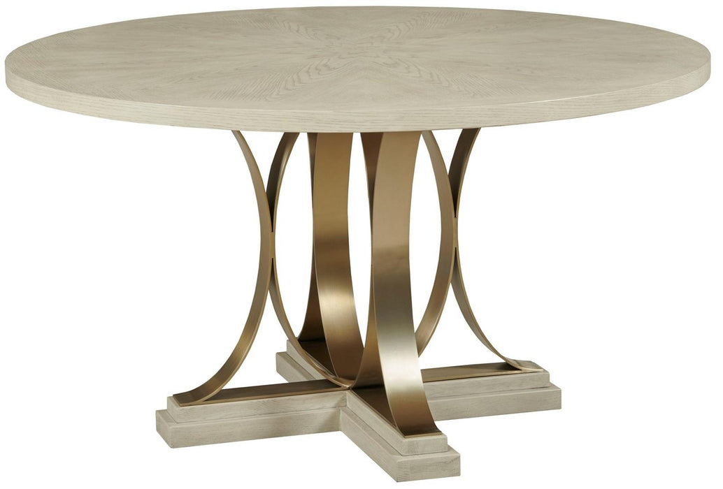 American Drew Lenox Round Plaza Dining Table in Rich Clear Lacquer image