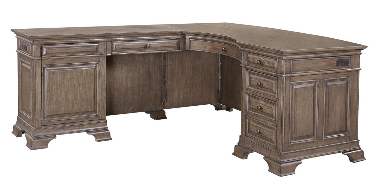 Aspenhome Arcadia 66" Desk and Return in Truffle image