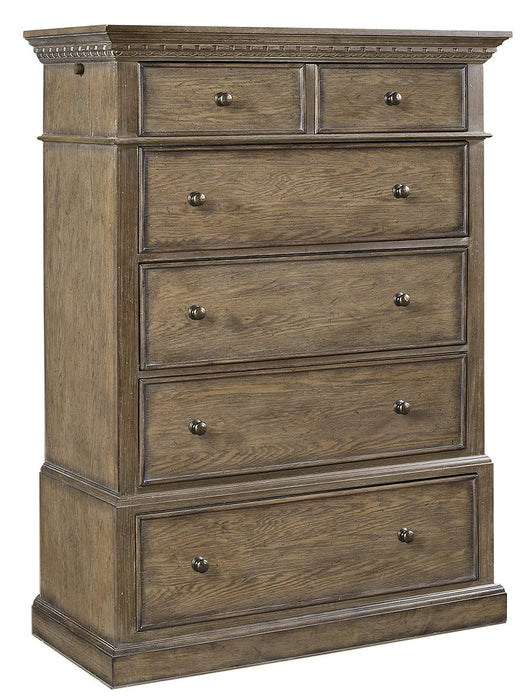 Aspenhome Furniture Belle Maison 5 Drawer Chest in Light Aged Oak image