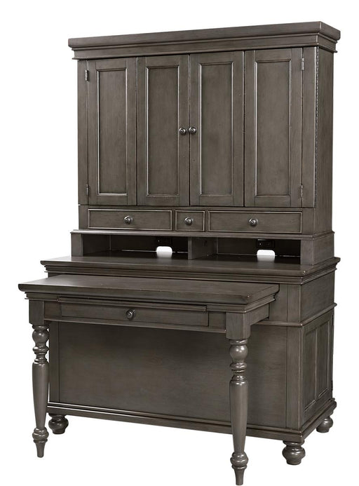 Aspenhome Oxford Murphy Desk and Hutch in Peppercorn image