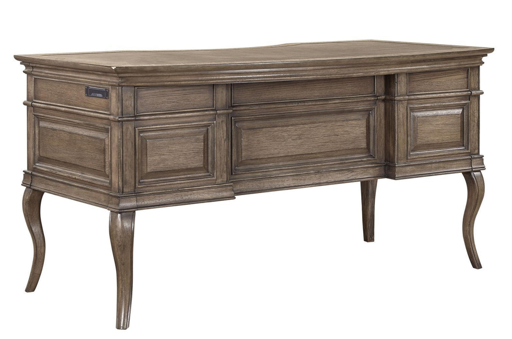 Aspenhome Arcadia 60" Half Pedestal Desk in Truffle