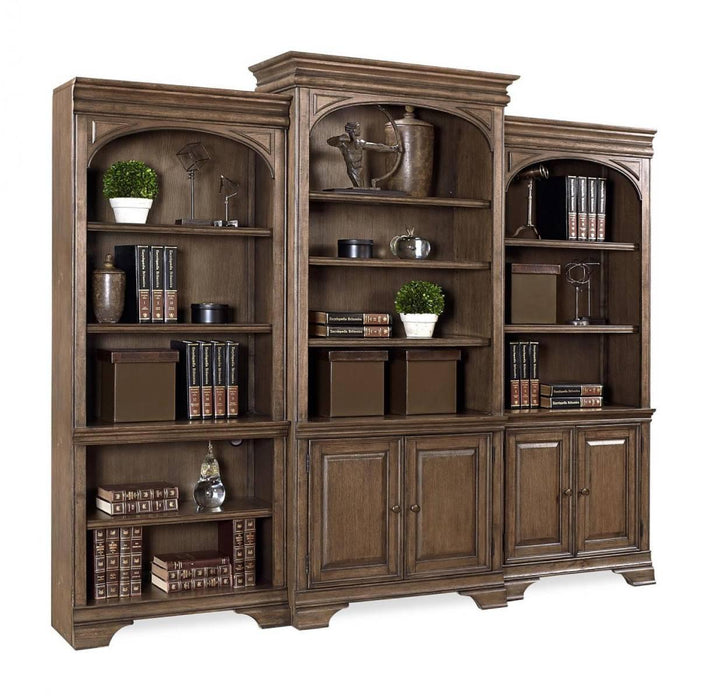 Aspenhome Arcadia 84" Door Bookcase in Truffle