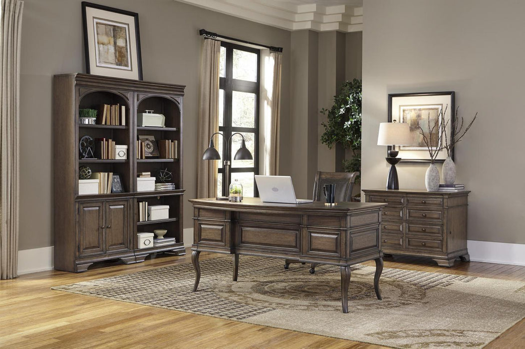 Aspenhome Arcadia 84" Door Bookcase in Truffle