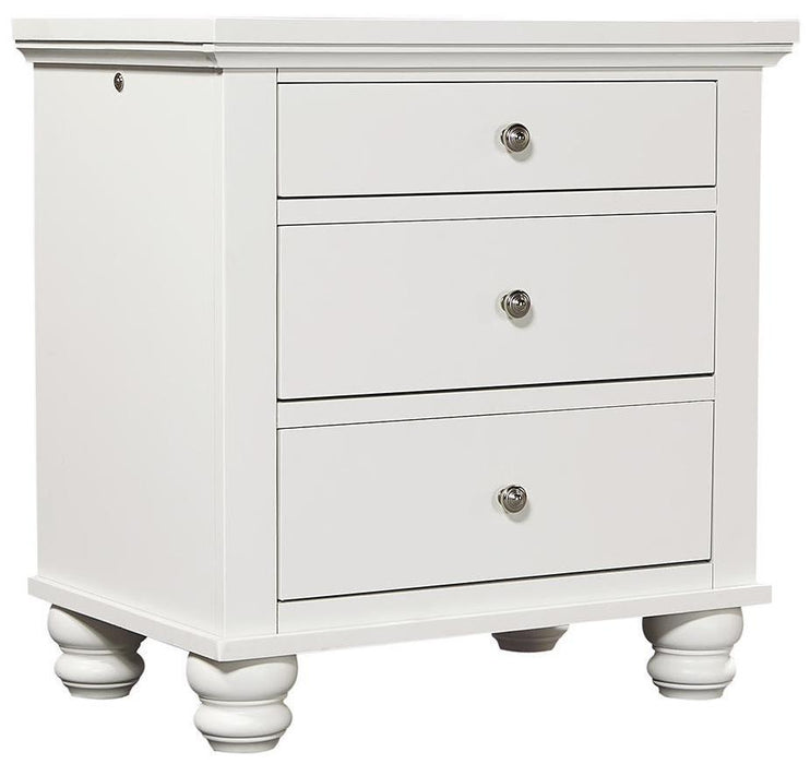 Aspenhome Cambridge 3 Drawer Liv360 Nightstand in White image