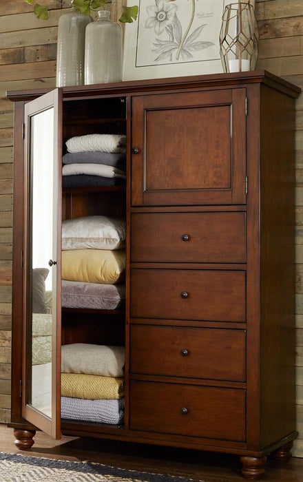 Aspenhome Cambridge Chiffarobe in Brown Cherry