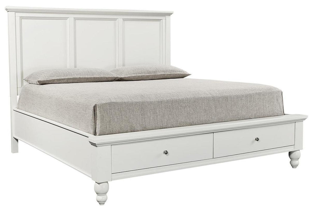 Aspenhome Cambridge California King Panel Storage Bed in White image