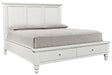 Aspenhome Cambridge King Panel Storage Bed in White image