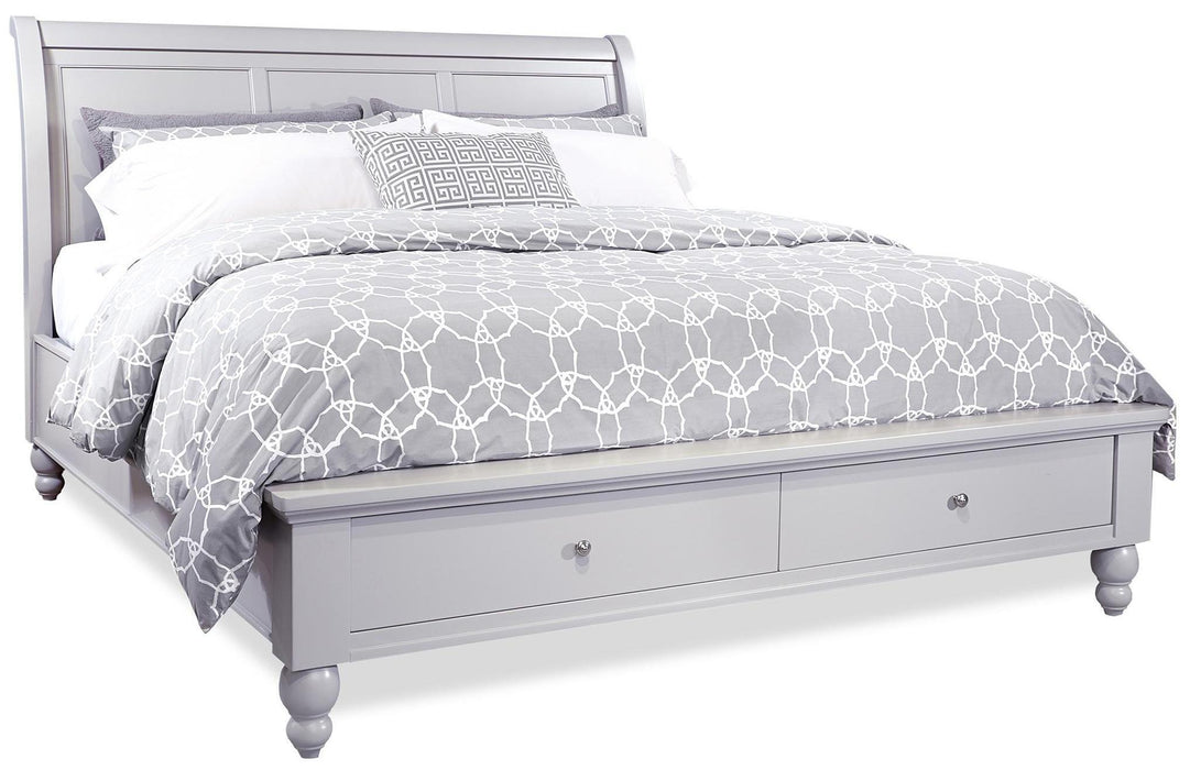 Aspenhome Cambridge California King Sleigh Storage Bed in Grey image