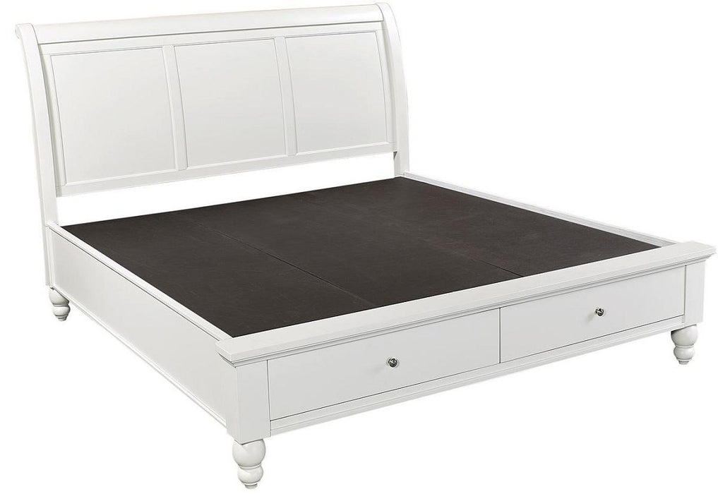 Aspenhome Cambridge California King Sleigh Storage Bed in White image