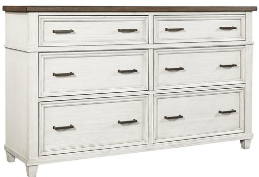 Aspenhome Caraway 6 Drawer Dresser  in Aged Ivory image