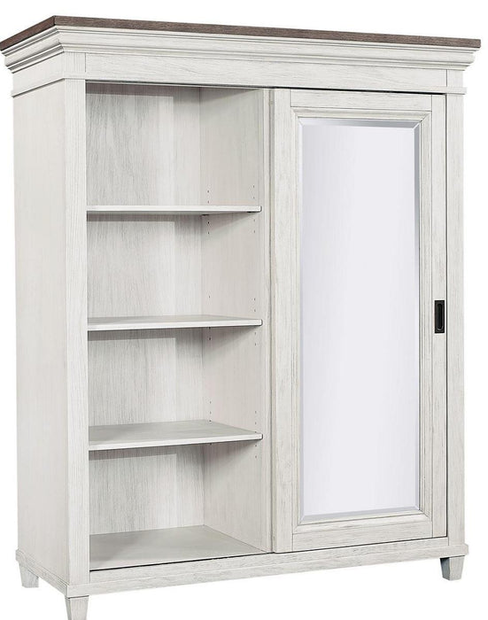 Aspenhome Caraway Sliding Door Chest in Aged Ivory