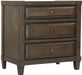 Aspenhome Easton 3 Drawer Nightstand in Burnt Umber image