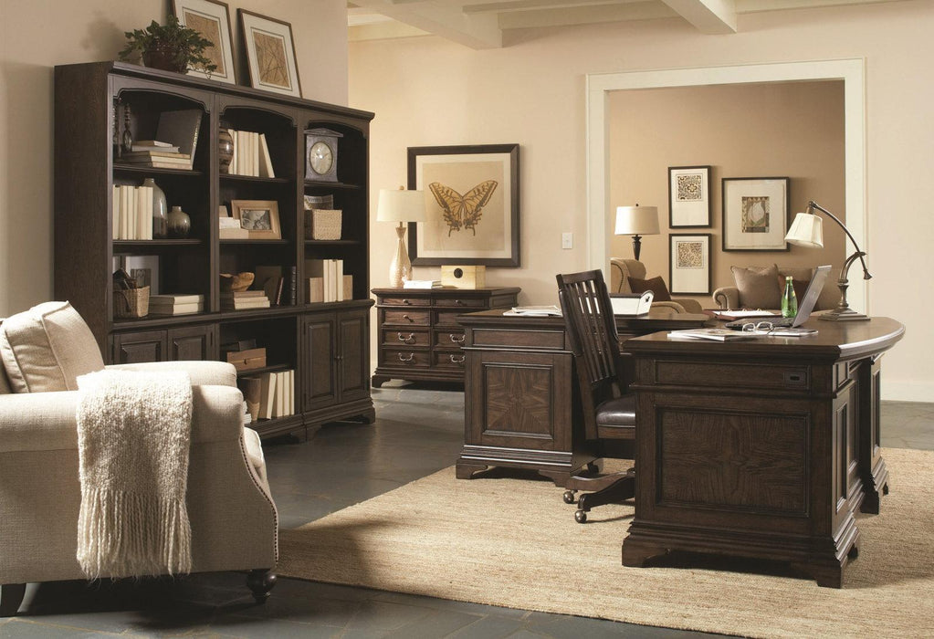 Aspenhome Essex Desk and Reversible Return in Molasses Brown