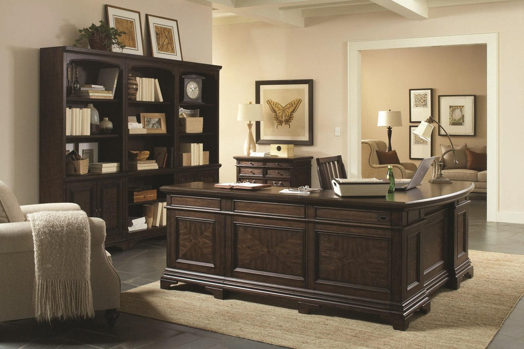 Aspenhome Essex Desk and Reversible Return in Molasses Brown