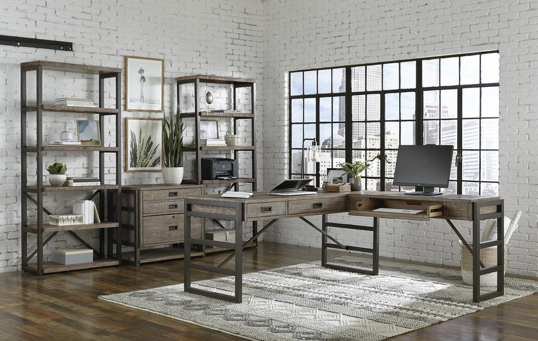 Aspenhome Furniture Grayson L-Shaped Desk in Cinder Grey-308