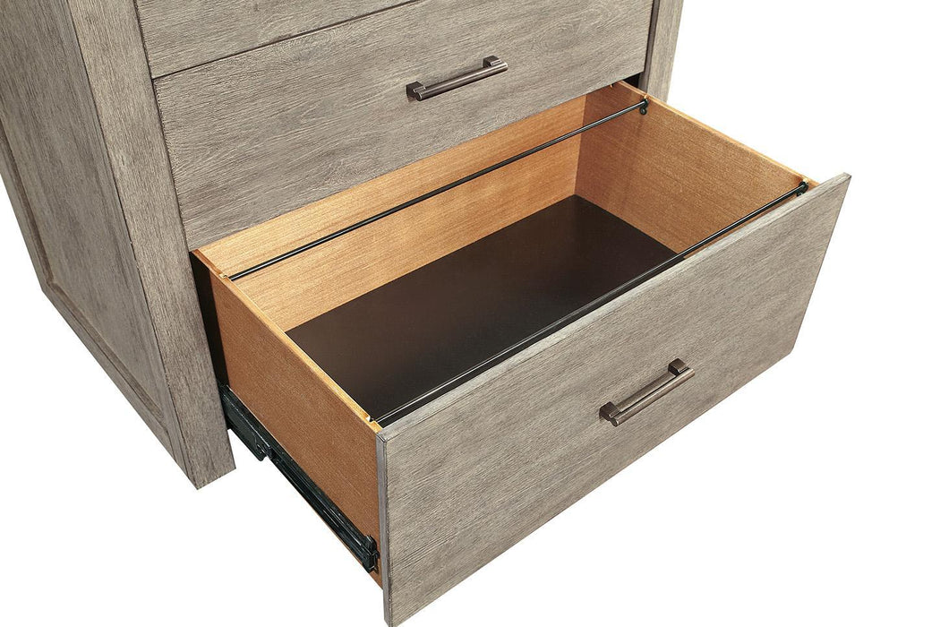 Aspenhome Furniture Platinum Workstation/Combo File in Gray Linen