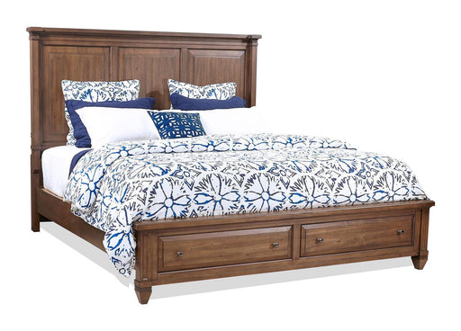 Aspenhome Furniture Thornton Queen Panel Storage Bed in Sienna image