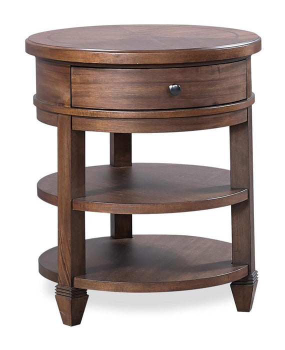 Aspenhome Furniture Thornton Round Table Nightstand in Sienna image