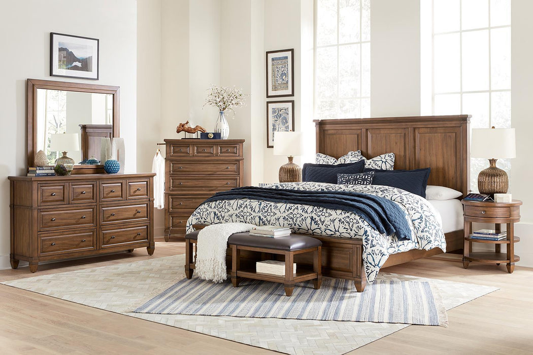 Aspenhome Furniture Thornton California King Panel Bed in Sienna