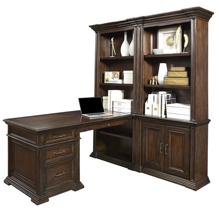 Aspenhome Grand Classic Peninsula Desk in Tobacco