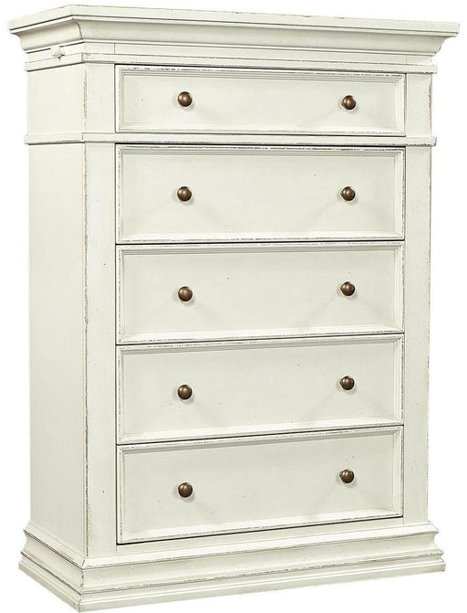 Aspenhome Granville 5 Drawer Chest in Vintage White image