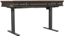 Aspenhome Hampton 62" Lift Desk Top and Base in Black Cherry image