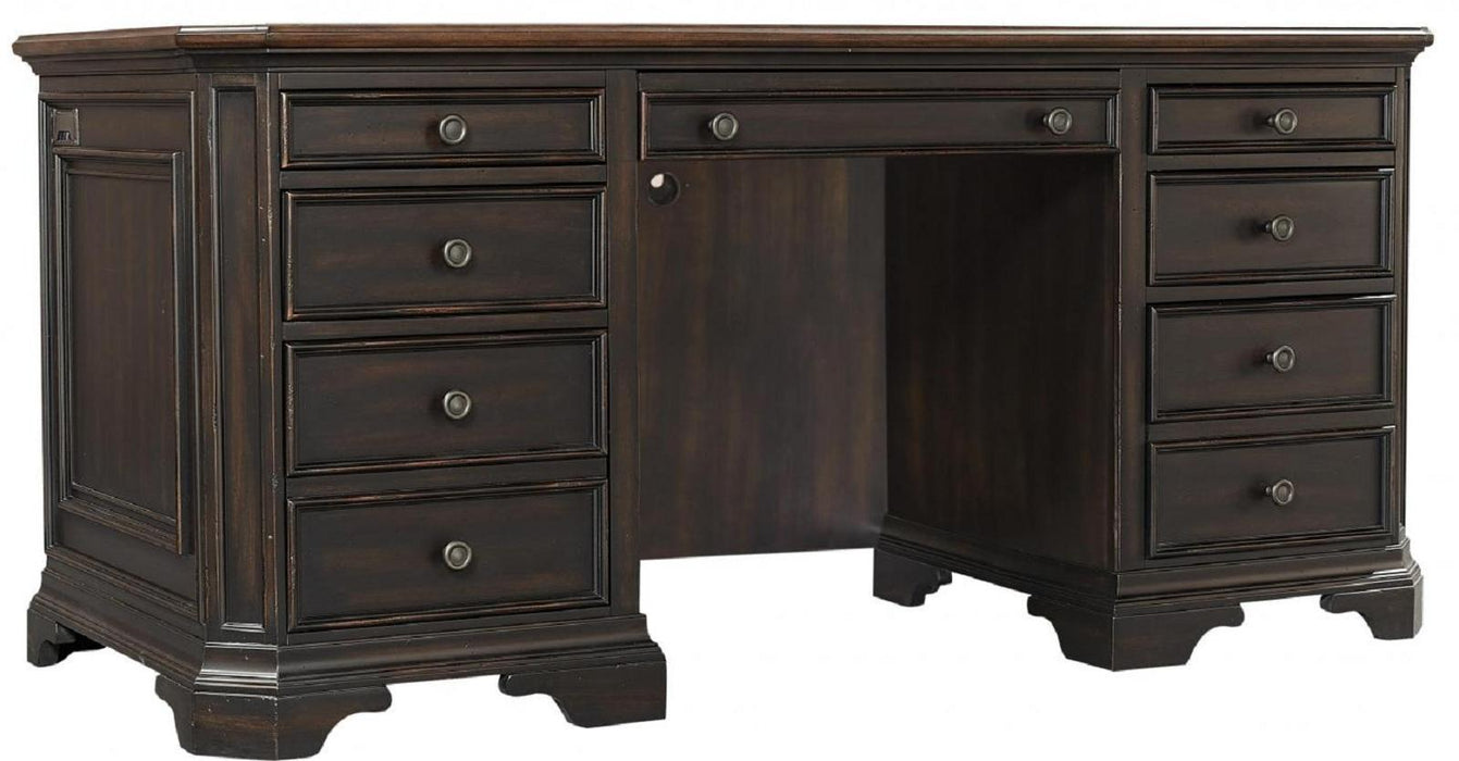 Aspenhome Hampton Credenza & Hutch in Black Cherry