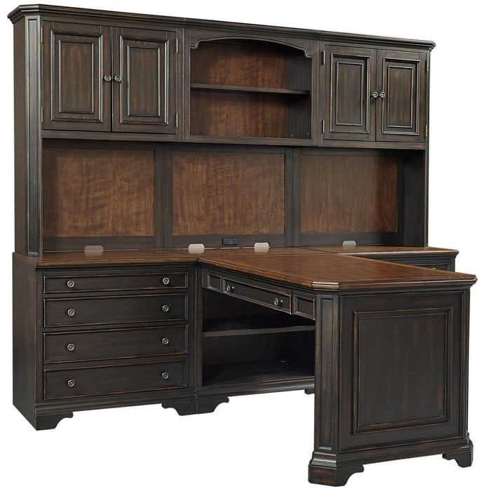 Aspenhome Hampton Modular Desk in Black Cherry image