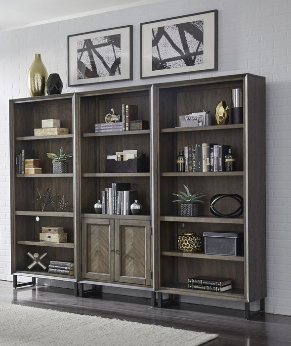 Aspenhome Harper Point Bookcase Wall in Fossil